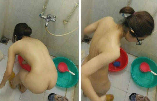 学校女生宿舍窗外偷拍女学生洗澡，不到两分钟就洗完了洗逼洗了一分半【119M】