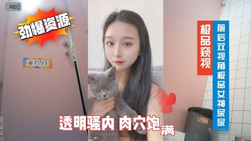 【极品厕拍】附生活照三屏联动㊙️双镜头特写透明极品女神尿尿全过程[无水原版]【139M】