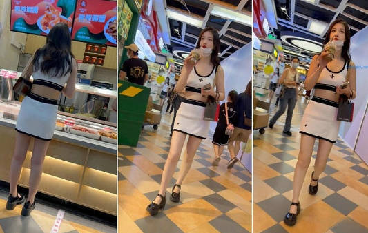 【 KFC-113 】⭐⭐⭐性感美女内衣外穿。包臀裙.抬腿给你看内【371M】