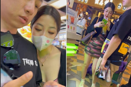【 KFC-171 】⭐⭐超短裙靓女和男友逛街。灰色骚内性感动人【1.3G】