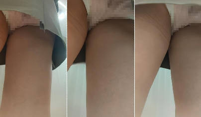 【XLBCD】168包臀裙美女和男朋友逛街，粉色内内【575M】