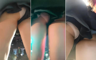 【XLBCD】124NC透明高跟鞋漏出白嫩脚趾JK美女，粉色内内【1.75G】
